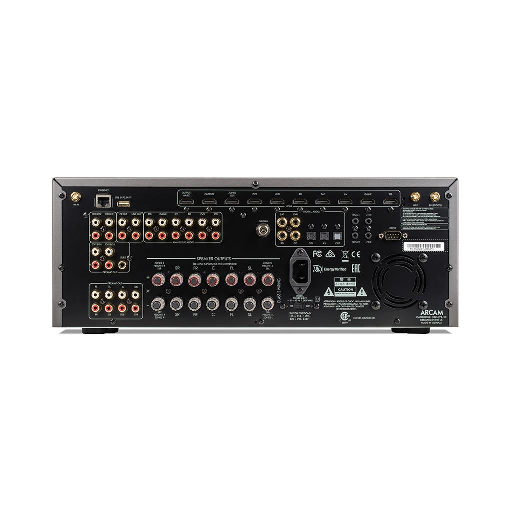 RECEPTOR AV HDMI 2.1 DE ALTA POTENCIA CLASE AB ARCAM